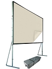 Da-Lite 88693KHD Fast-Fold Deluxe Dual Vision Front and Rear Projection HDTV Format 83x144 with Heavy Duty Black Frame and Legs